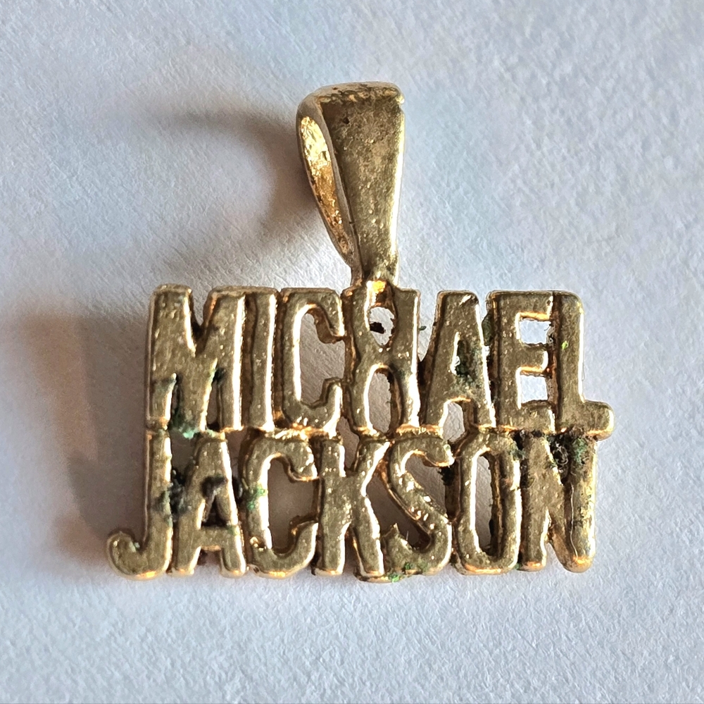 Vintage Michael Jackson pendant king of pop jewelry word name music